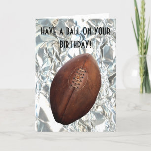 Football Ball Metal Carte Anniversaire