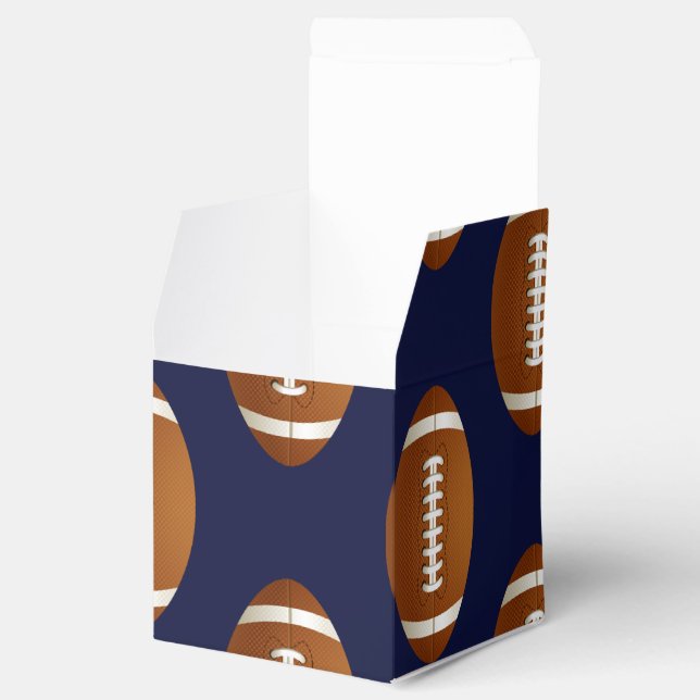 Football Balls Sports Favor Box (Opened)