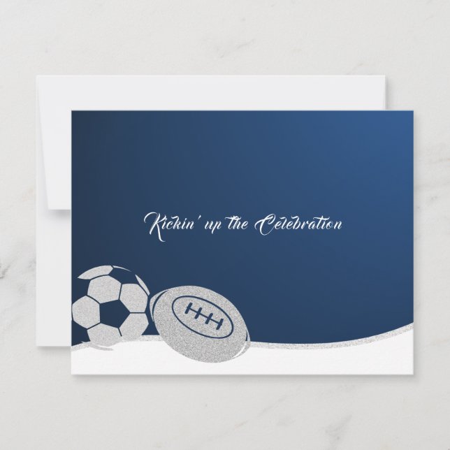Football Bar Mitzvah Carte Réception (Devant)