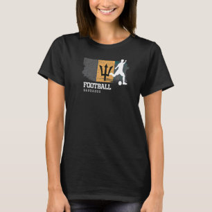 Football Barbados Flag Football Team Soccer Player T-Shirt