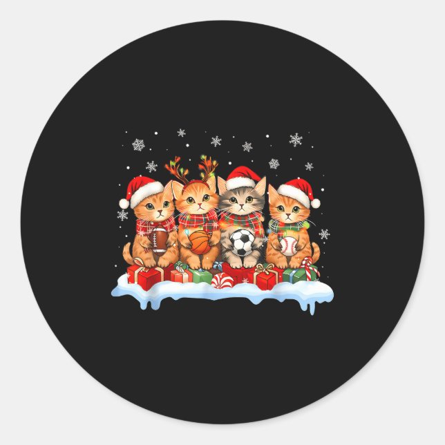 Football Baseball Basketball Player Funny Srt Chri Classic Round Sticker (Front)