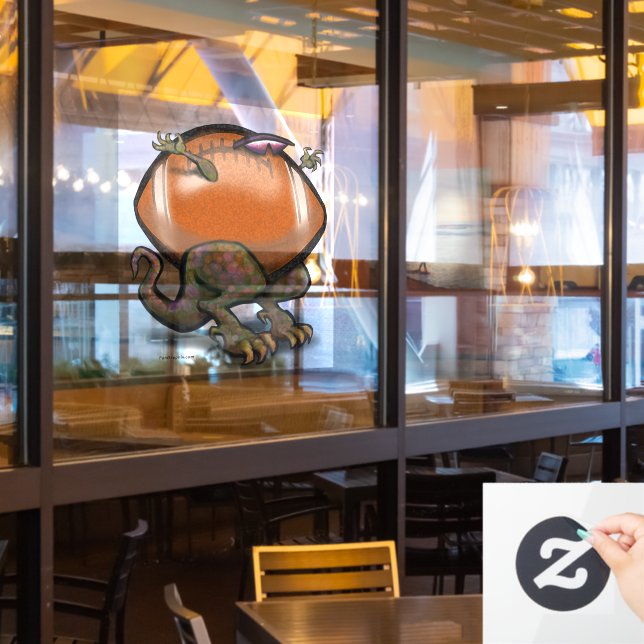 Football Beast Window Cling (Restaurant Window)