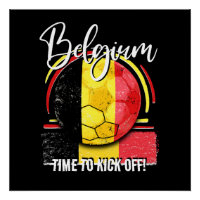 Football Belgium Flag, Retro Belgian Soccer