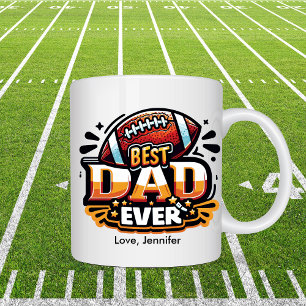 Football Best Dad Father's Day Personalized    Coffee Mug