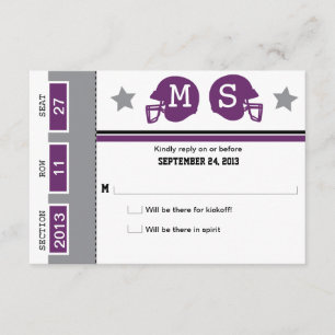 Football Billet Mariage RSVP