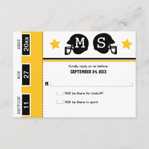 Football Billet Mariage RSVP