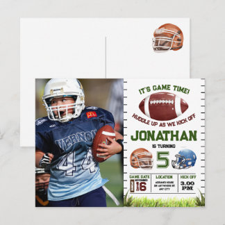 Football Birthday boy Postcard