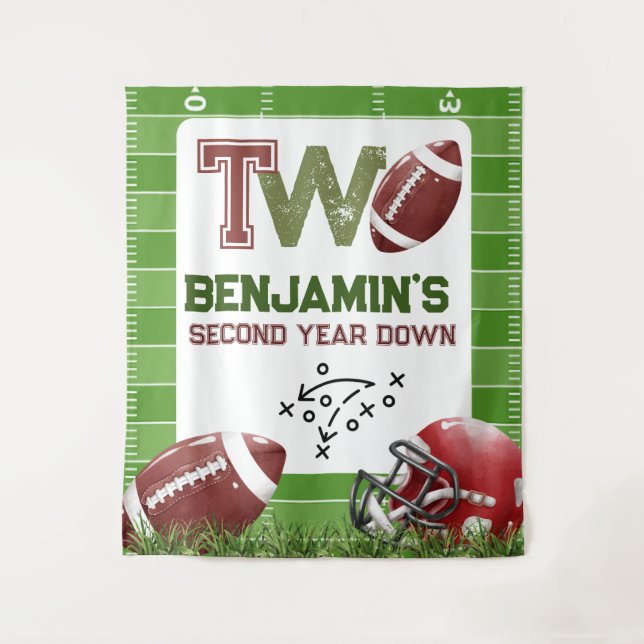 Football Birthday boy Tapestry (Front)