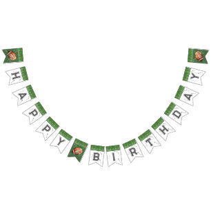 Football Birthday bunting banner, First Year Down Bunting Flags