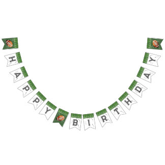 Football Birthday bunting banner, First Year Down Flags