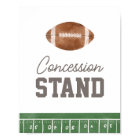 Football Birthday Concession Stand Sign