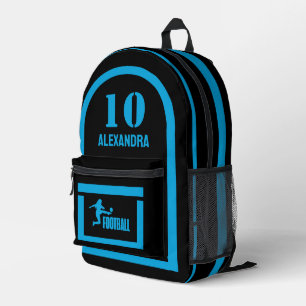 Football Birthday Gift, Football Player Girl,  Acc Printed Backpack