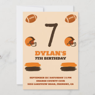 Football birthday invitation