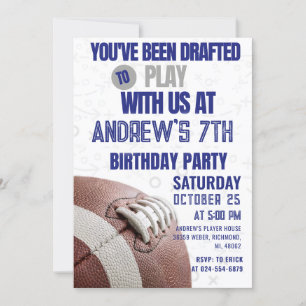 Football Birthday Invitation