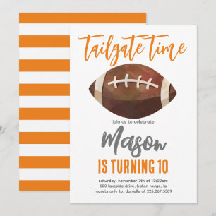 Football Birthday Invite