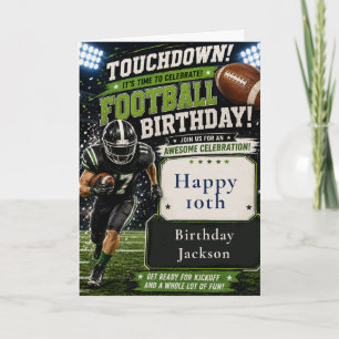Football Birthday Party Card