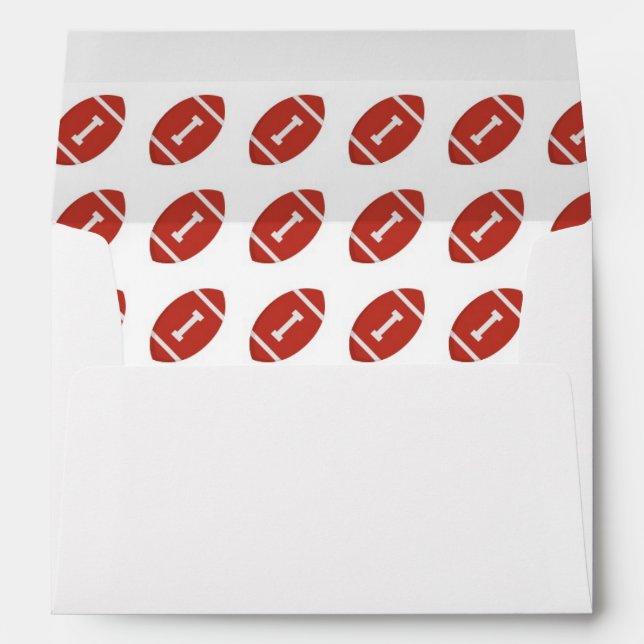 Football Birthday Party Envelope (Back (Bottom))
