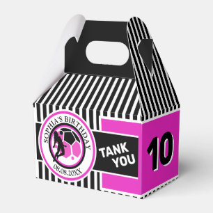 Football Birthday Party, Football Girl Player  Favor Box
