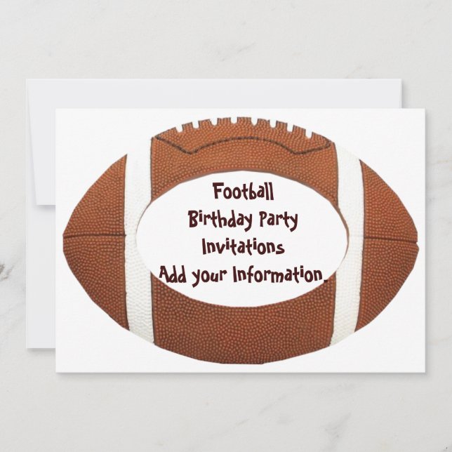 Football Birthday Party Invitation Announcement (Front)