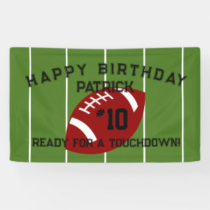 Football Birthday Party Personalized Banner