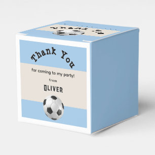 Football Birthday Party Soccer Ball Thank You Favor Box