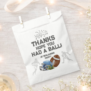 Football Birthday Party Thank You Favour Bag