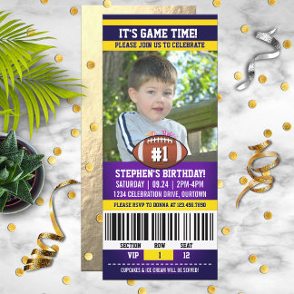 Football Birthday Photo Template