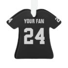 Football Black & Silver Jersey Ornement