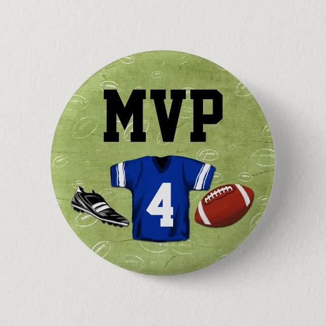 Football Blitz Kids' Birthday Party MVP 2 Inch Round Button (Front)