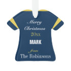 Football Blue & Gold Jersey Ornament