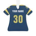 Football Blue & Gold Jersey Ornement