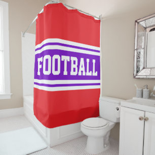 FOOTBALL Bold Bright Purple White Racing Stripes