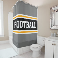 FOOTBALL Bold Grey Black Yellow Racing Stripes