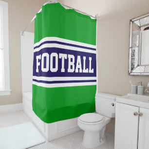 FOOTBALL Bold Navy Blue Green White Racing Stripes