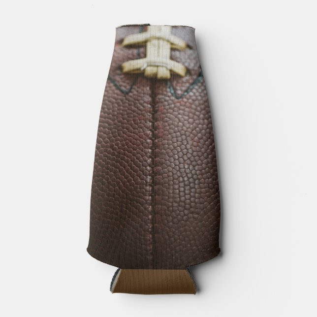 Football Bottle Cooler with Customizable Text (Front)