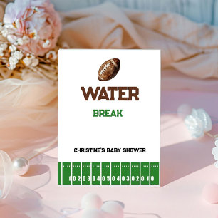 Football Boy Baby shower Water Break Sign