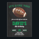 Football Boy Birthday Party Chalkboard Sports Invitation<br><div class="desc">Football Boy Birthday Party Chalkboard Sports</div>