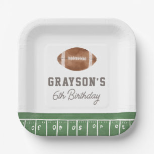 Football Boy Birthday Party Paper Plate