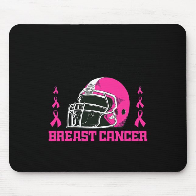Football Breast Cancer Awareness Pink Ribbon Boys  Mouse Pad (Front)