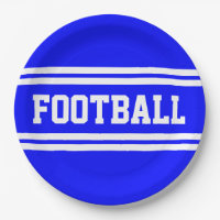 FOOTBALL Bright Athletic Blue White Racing Stripes