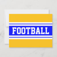 FOOTBALL Bright Blue Orange White Racing Stripes