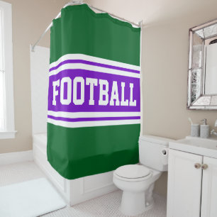 FOOTBALL Bright Purple Forest Green Racing Stripes