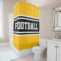 FOOTBALL Bright Yellow Black White Racing Stripes