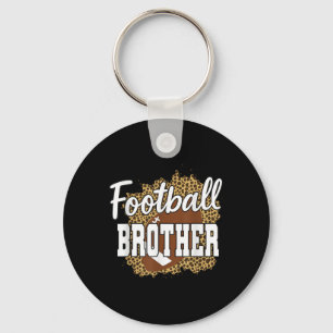 Football Brother Leopard Football Love Football Pl Keychain