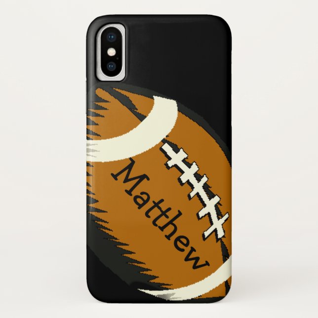 Football Brown Sports iPhone X Coque (Dos)