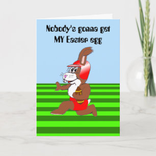 Football Bunny Holiday Card
