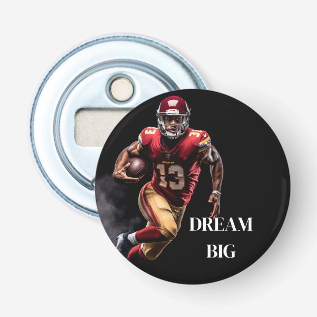 Football Button Bottle Opener (Front)