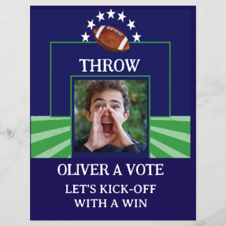 Football Campaign Poster & Voting Template, Studen Flyer
