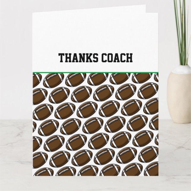 Football Card Thanks Coach You Rock (Front)