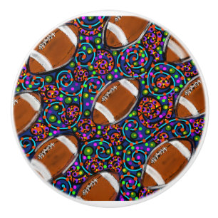 Football Ceramic Knob